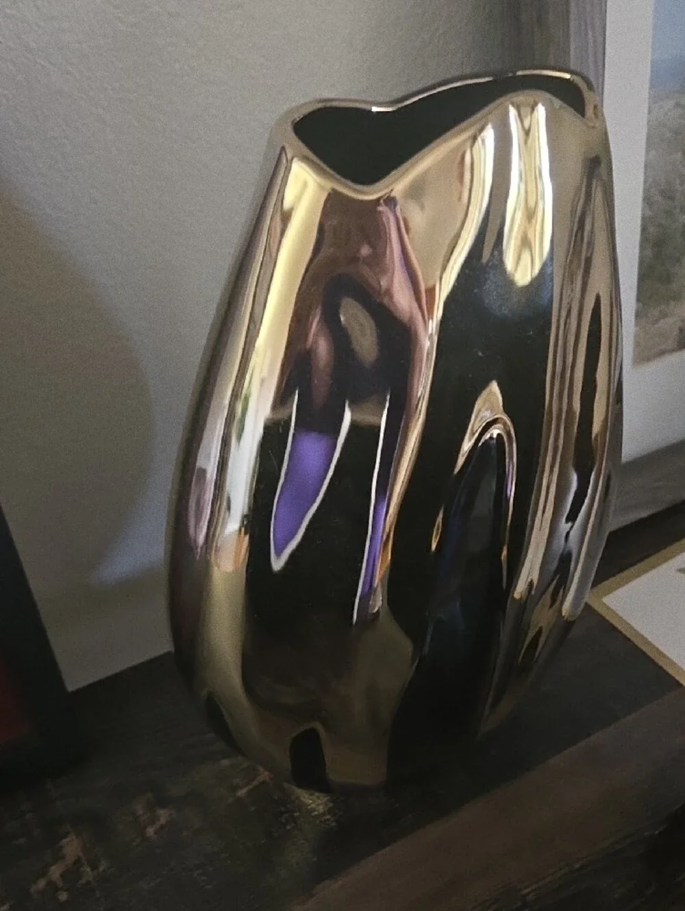 Gold Decorative Tulip Vase - Modern Home Accent
